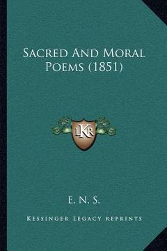 portada sacred and moral poems (1851) (en Inglés)