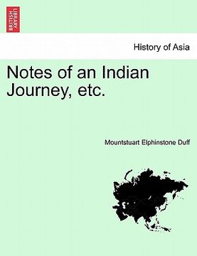portada notes of an indian journey, etc. (en Inglés)