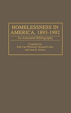 portada Homelessness in America, 1893-1992: An Annotated Bibliography (Bibliographies and Indexes in Sociology) 