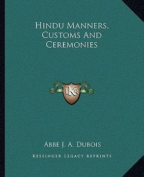 portada hindu manners, customs and ceremonies
