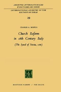 portada church reform in 18th century italy: the synod of pistoia, 1786 (in English)