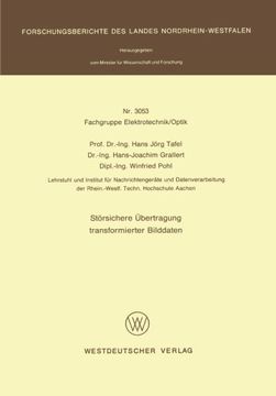 portada Störsichere Übertragung transformierter Bilddaten (Forschungsberichte des Landes Nordrhein-Westfalen) (German Edition)