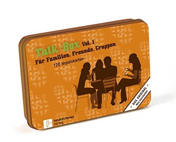 portada Talk-Box Vol. 1 - für Familien, Freunde und Gruppen. 120 Fragekarten in Metalldose (en Alemán)