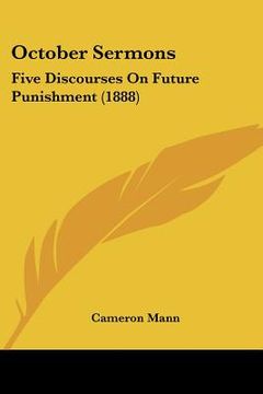 portada october sermons: five discourses on future punishment (1888) (en Inglés)