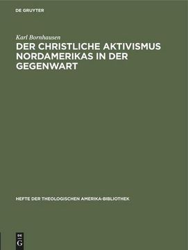 portada Der Christliche Aktivismus Nordamerikas in der Gegenwart (en Alemán)