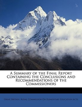 portada a summary of the final report containing the conclusions and recommendations of the commissioners (en Inglés)