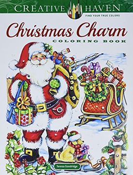 portada Creative Haven Christmas Charm Coloring Book (in English)