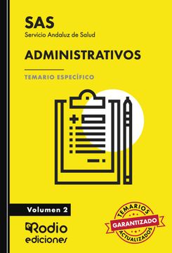 portada Administrativos del sas 2023 Temario Especifico Volumen 2.