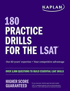 portada 180 Practice Drills for the Lsat: Over 5,000 Questions to Build Essential Lsat Skills (en Inglés)