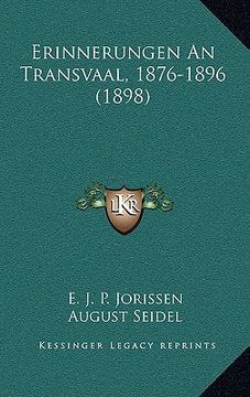 portada Erinnerungen An Transvaal, 1876-1896 (1898) (in German)