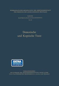 portada Demotische Und Koptische Texte (in German)