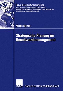 portada Strategische Planung im Beschwerdemanagement (Fokus Dienstleistungsmarketing)