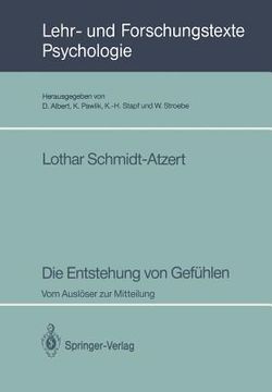 portada die entstehung von gef hlen: vom ausl ser zur mitteilung (in German)