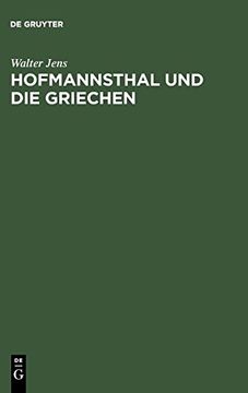 portada Hofmannsthal und die Griechen (en Alemán)