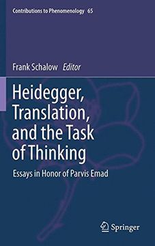 portada Heidegger, Translation, and the Task of Thinking: Essays in Honor of Parvis Emad (Contributions To Phenomenology)