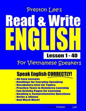portada Preston Lee's Read & Write English Lesson 1 - 40 For Vietnamese Speakers (en Inglés)