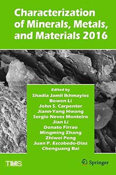 portada Characterization of Minerals, Metals, and Materials 2016 (The Minerals, Metals & Materials Series)