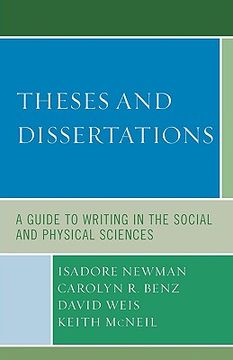 portada theses and dissertations: a guide to writing in the social and physical sciences (en Inglés)