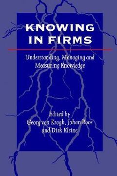 portada knowing in firms: understanding, managing and measuring knowledge (in English)