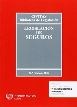 portada Legislación de seguros (20ª ed.) 2014 (Biblioteca de Legislación)