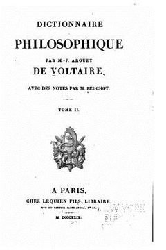 portada Dictionnaire Philosophique de Voltaire - Tome II (en Francés)