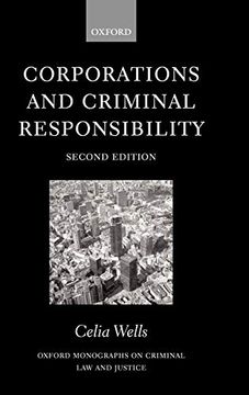 portada Corporations and Criminal Responsibility (Oxford Monographs on Criminal law and Justice) (in English)