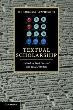 portada The Cambridge Companion to Textual Scholarship Paperback (Cambridge Companions to Literature) (in English)