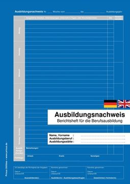 portada Ausbildungsnachweis: Berichtsheft für die Berufsausbildung (in German)