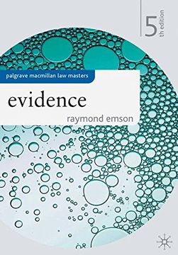 portada Evidence (Palgrave law Masters) (in English)