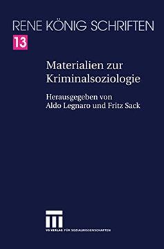 portada Materialien Zur Kriminalsoziologie (in German)