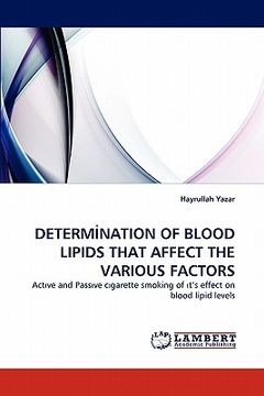 portada determ nation of blood lipids that affect the various factors (en Inglés)