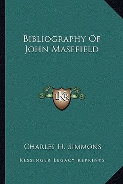 portada bibliography of john masefield (en Inglés)