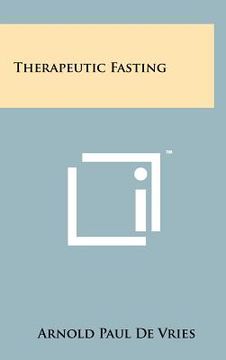 portada therapeutic fasting (en Inglés)