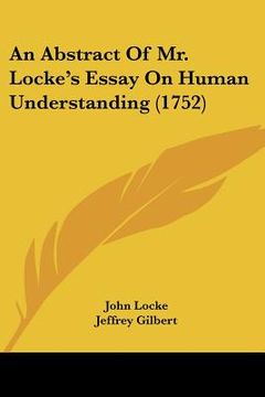 portada an abstract of mr. locke's essay on human understanding (1752)