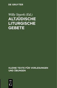 portada Altjüdische Liturgische Gebete (in German)