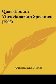 portada quaestionum vitruvianarum specimen (1906) (en Inglés)