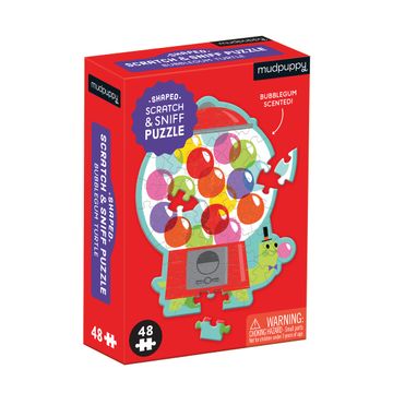 portada 48-Piece Scratch and Sniff Shaped Mini Puzzle From Mudpuppy, Features Adorable Artwork and fun Scents, Perfect for On-The-Go Travel, Ages 4+