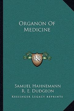 portada organon of medicine (in English)