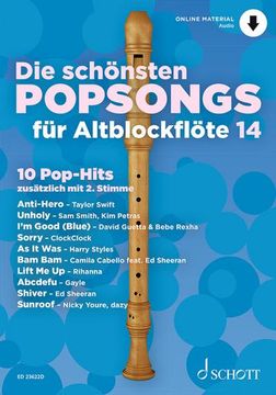 portada Die Schönsten Popsongs für Alt-Blockflöte (en Alemán)