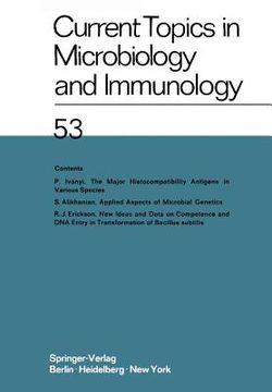 portada current topics in microbiology and immunology: ergebnisse der mikrobiologie und immunitatsforschungs (en Inglés)