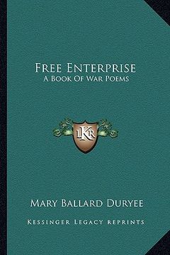 portada free enterprise: a book of war poems (en Inglés)