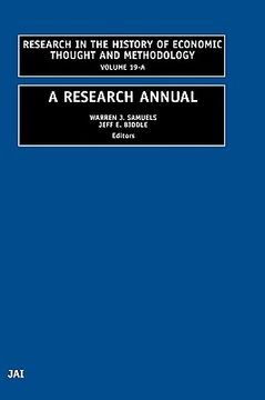 portada research in the history of economic thought and methodology, volume 19a: a research annual