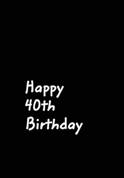 portada Happy 40Th Birthday (en Inglés)