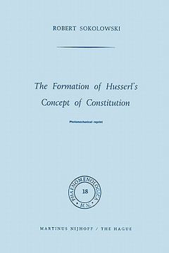 portada the formation of husserl's concept of constitution: reprint (en Inglés)