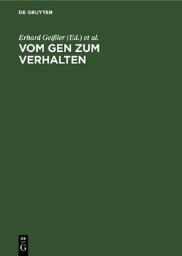 portada Vom gen zum Verhalten (in German)