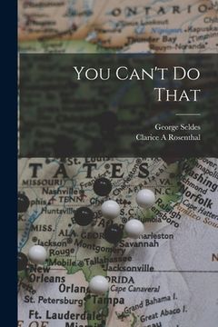 portada You Can't Do That (in English)