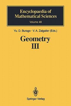 portada geometry iii: theory of surfaces (en Inglés)