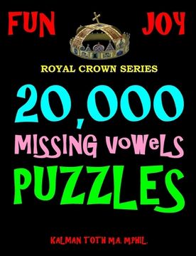 portada 20,000 Missing Vowels Puzzles (en Inglés)