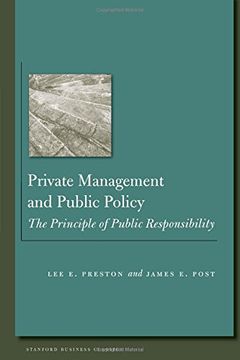portada Private Management and Public Policy: The Principle of Public Responsibility (Stanford Business Classics) (en Inglés)