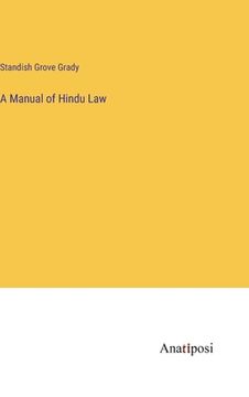 portada A Manual of Hindu Law (in English)